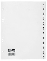 Divider A5, 12 parts tabbed A-Z, PP white